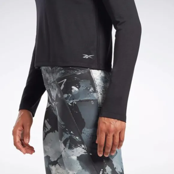 activchilldreamblend_long_sleeve_tshirt_3.webp Tops & T-shirts^Reebok Activchill+Dreamblend Long Sleeve T-Shirt Black