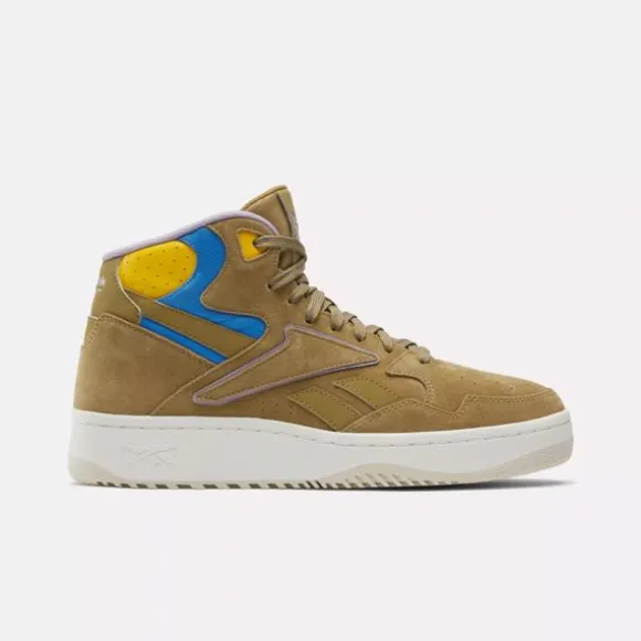 Basketball | Classics^Reebok ATR Chill Mid Basketball Shoes KhakiBrown/FierceGold/KineticBlue