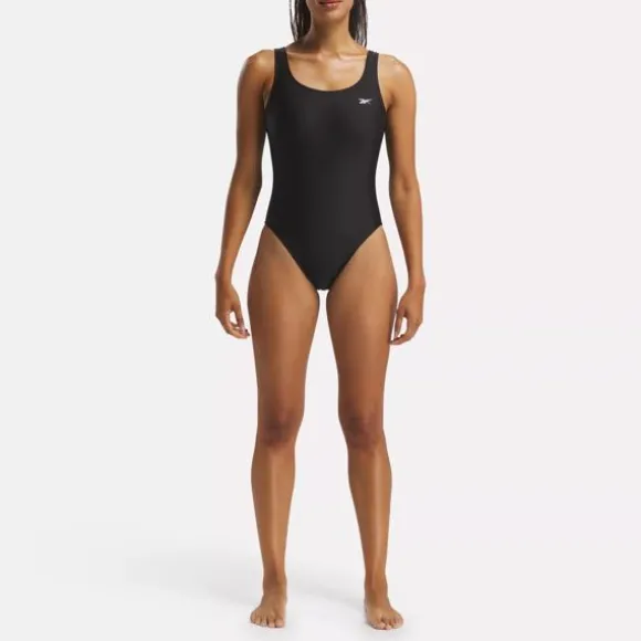 Swimwear^Reebok Basic One-Piece Swimsuit with Low Scoop Back Black