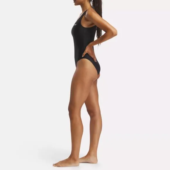 Swimwear^Reebok Basic One-Piece Swimsuit with Low Scoop Back Black