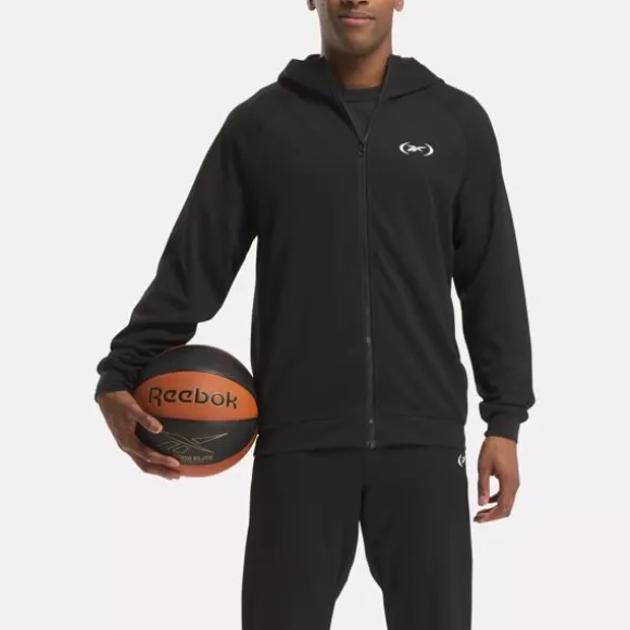 Hoodies & Sweatshirts | Trending: 90’s Classics^Reebok Basketball Full-Zip Hoodie Black