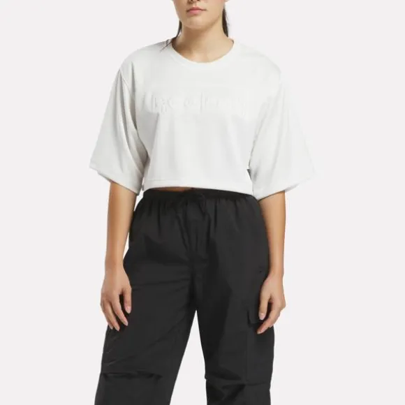 Tops & T-shirts^Reebok Boxy Cropped Jersey Chalk