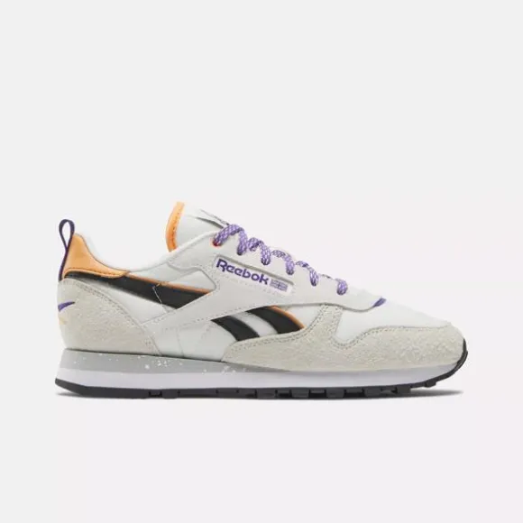 Classics | Trending: 90’s Classics^Reebok Classic Leather Shoes Chalk/Alabaster/DynamicPurple