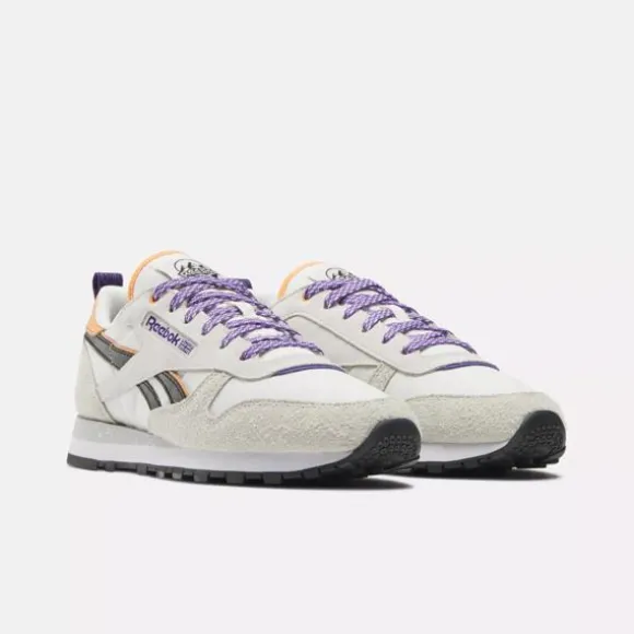 Classics | Trending: 90’s Classics^Reebok Classic Leather Shoes Chalk/Alabaster/DynamicPurple