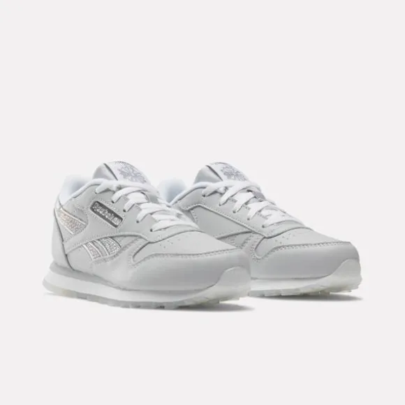 Little Kids' Shoes (sizes 10.5k-3)^Reebok Classic Leather Shoes - Preschool White/Silver/Moon