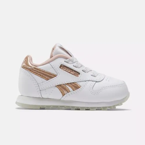 Baby & Toddler Shoes (sizes 1k -10k)^Reebok Classic Leather Shoes - Toddler White/RoseGold