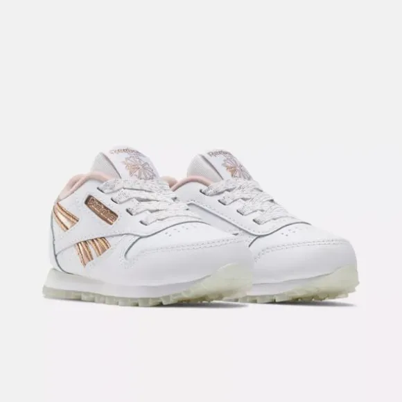 Baby & Toddler Shoes (sizes 1k -10k)^Reebok Classic Leather Shoes - Toddler White/RoseGold