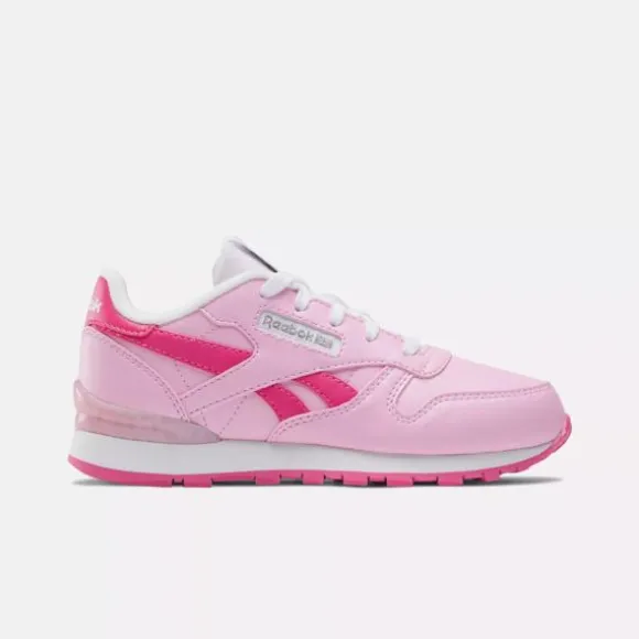 Little Kids' Shoes (sizes 10.5k-3) | Little Kids' Shoes (sizes 10.5k-3)^Reebok Classic Leather Step 'N' Flash Shoes - Preschool AstroRose/BoldPink/White