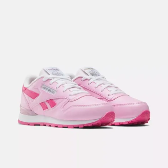 Little Kids' Shoes (sizes 10.5k-3) | Little Kids' Shoes (sizes 10.5k-3)^Reebok Classic Leather Step 'N' Flash Shoes - Preschool AstroRose/BoldPink/White