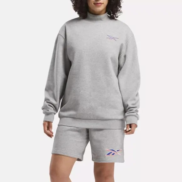 Tops & T-shirts | Tops & T-shirts^Reebok Classics Uniform Mock Neck Midlayer Top MediumGreyHeather