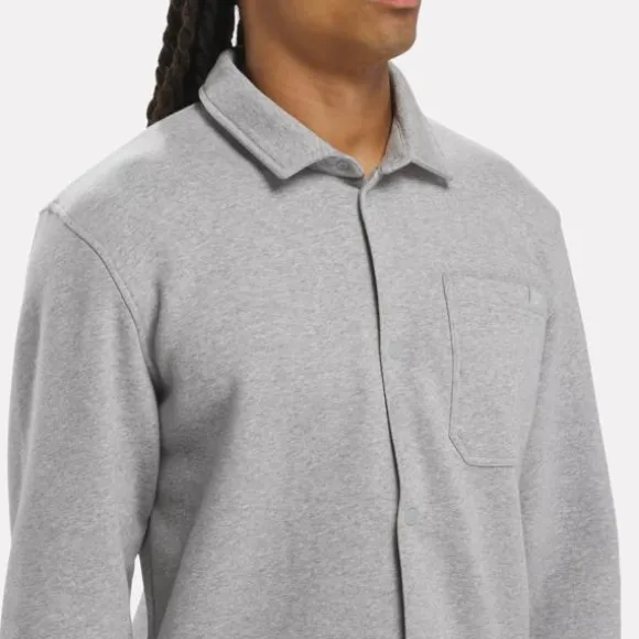 Tops & T-shirts | Tops & T-shirts^Reebok Classics Wardrobe Essentials Fleece Overshirt MediumGreyHeather