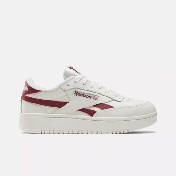 Trending: Platform Shoes | Classics^Reebok Club C Double Revenge Shoes Chalk/Chalk/ClassicBurgundy