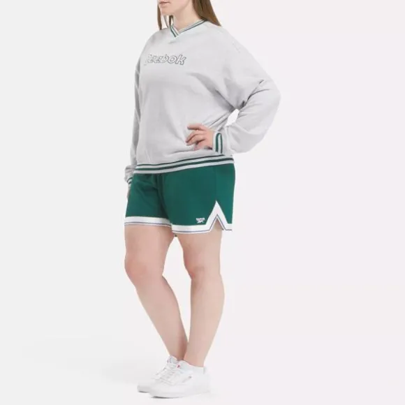 Shorts^Reebok Doubleknit Mesh Shorts (Plus Size) CollegiateGreen