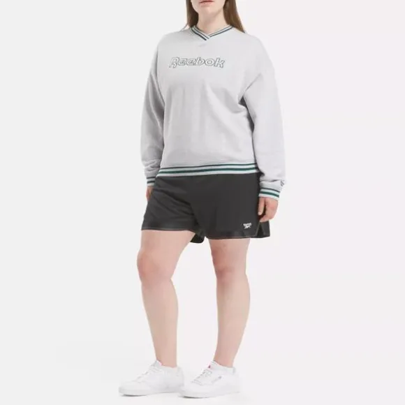 Shorts^Reebok Doubleknit Mesh Shorts (Plus Size) Black