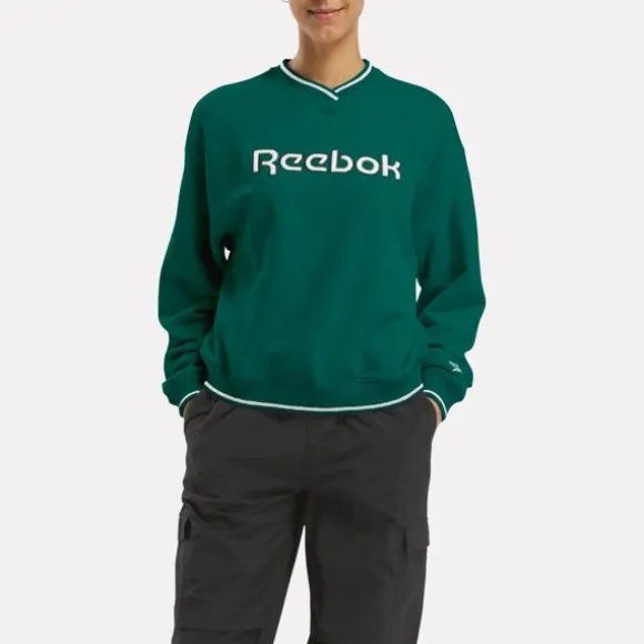 Hoodies & Sweatshirts^Reebok Embroidered Crewneck Sweatshirt CollegiateGreen