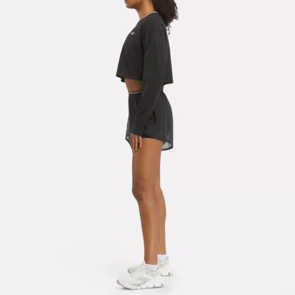 Tops & T-shirts^Reebok Long Sleeve Crop Top Black