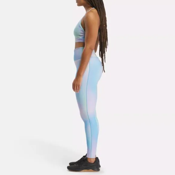 Pants & Sweatpants | Leggings & Tights^Reebok Lux Bold High-Rise Printed Leggings BoldCyan