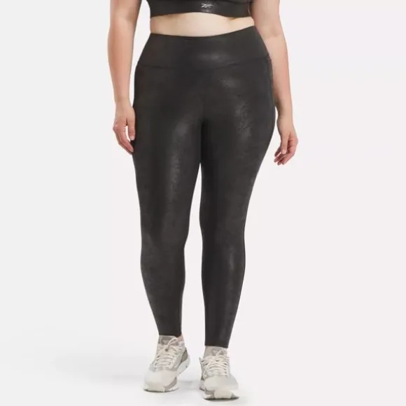 Sports Bras | Pants & Sweatpants^Reebok Lux Faux Leather High-Rise Leggings (Plus Size) Black