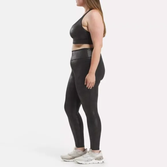 Sports Bras | Pants & Sweatpants^Reebok Lux Faux Leather High-Rise Leggings (Plus Size) Black