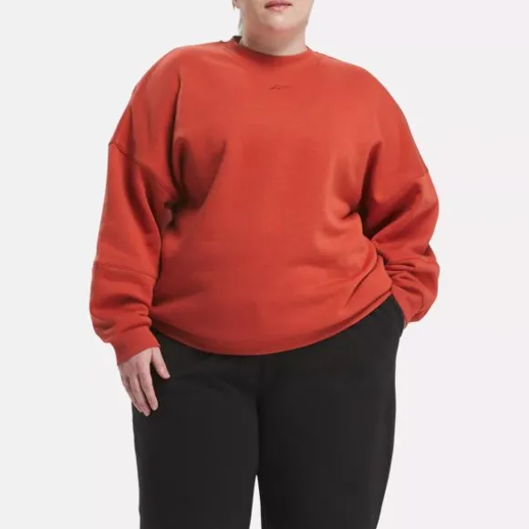 Plus Size (1x-4x) | Hoodies & Sweatshirts^Reebok Lux Oversized Crew (Plus Size) BrickRed