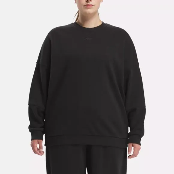 Plus Size (1x-4x) | Hoodies & Sweatshirts^Reebok Lux Oversized Crew (Plus Size) Black