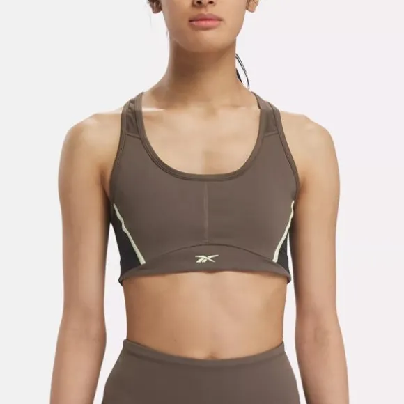 Sports Bras | Trending: Matching Sets^Reebok Lux Racer Padded Colorblock Bra Grout