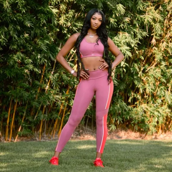 Sports Bras | Trending: Matching Sets^Reebok Lux Racer Padded Colorblock Bra SedonaRose