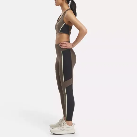 Sports Bras | Trending: Matching Sets^Reebok Lux Racer Padded Colorblock Bra Grout