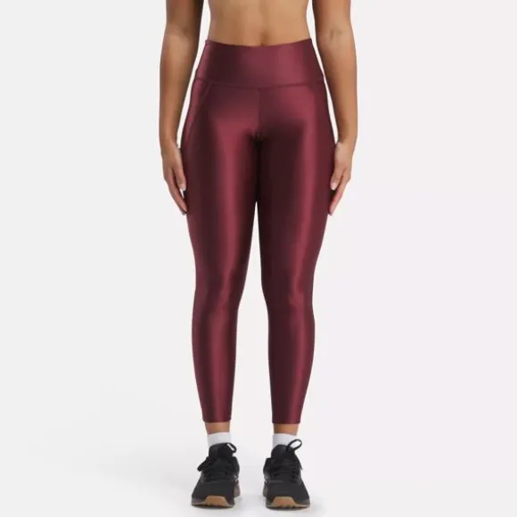 Pants & Sweatpants | Leggings & Tights^Reebok Lux Shine High-Rise Leggings ClassicMaroon