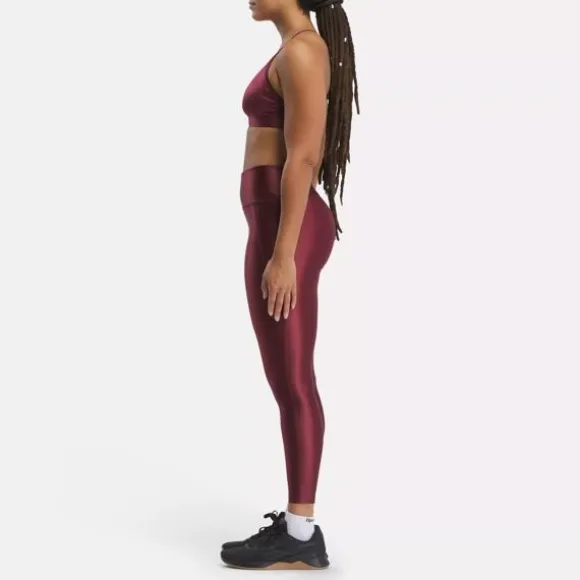 Pants & Sweatpants | Leggings & Tights^Reebok Lux Shine High-Rise Leggings ClassicMaroon