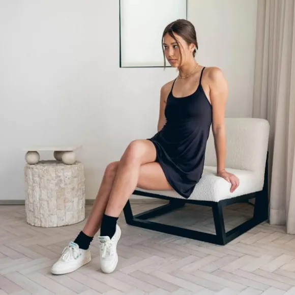 Trending: Dresses & Skirts | Trending: 90’s Classics^Reebok Lux Strappy Dress Black