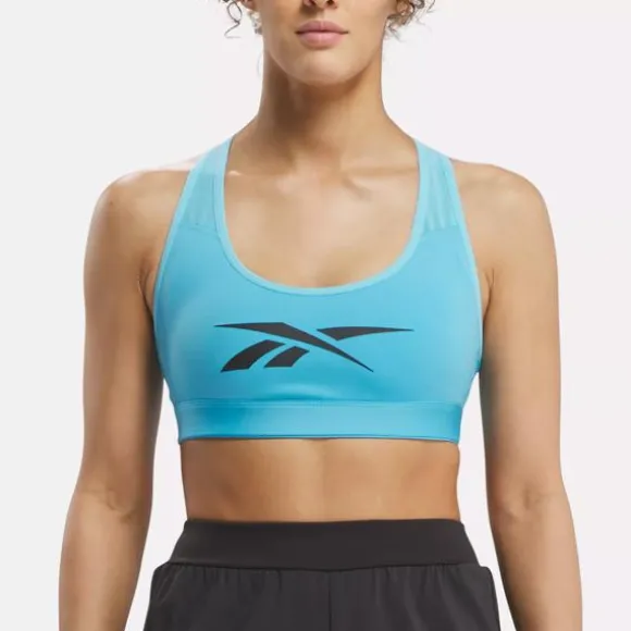 Sports Bras | Trending: Matching Sets^Reebok Lux Vector Racer Sports Bra BoldCyan