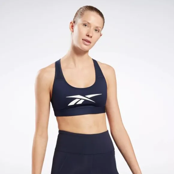 Sports Bras^Reebok Lux Vector Racer Sports Bra VectorNavy