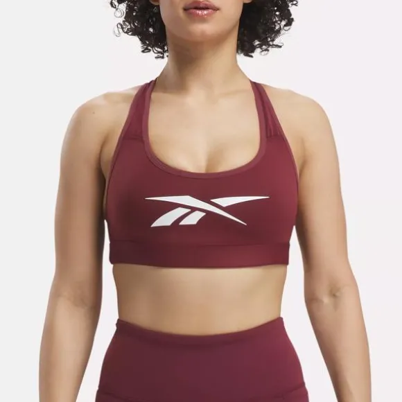 Sports Bras | Trending: Matching Sets^Reebok Lux Vector Racer Sports Bra ClassicMaroon