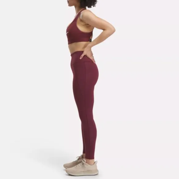 Sports Bras | Trending: Matching Sets^Reebok Lux Vector Racer Sports Bra ClassicMaroon