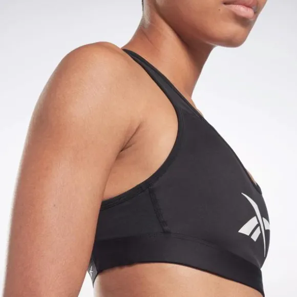 Sports Bras | Trending: Matching Sets^Reebok Lux Vector Racer Sports Bra Black