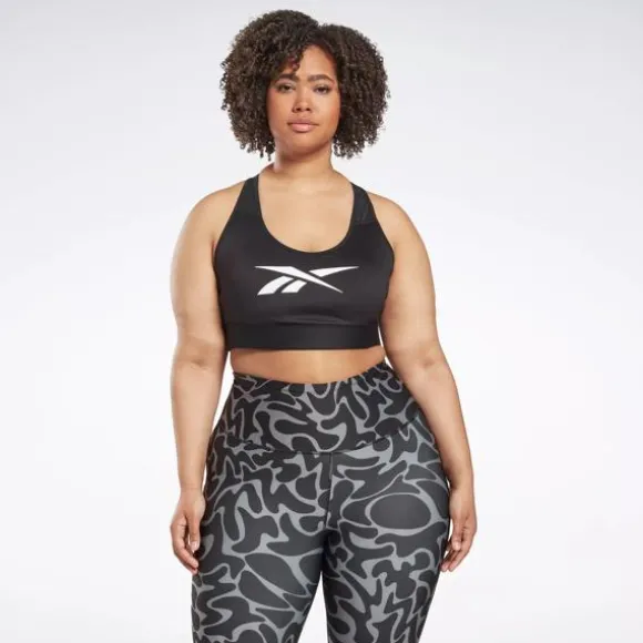 Plus Size (1x-4x) | Sports Bras^Reebok Lux Vector Racer Sports Bra (Plus Size) Black