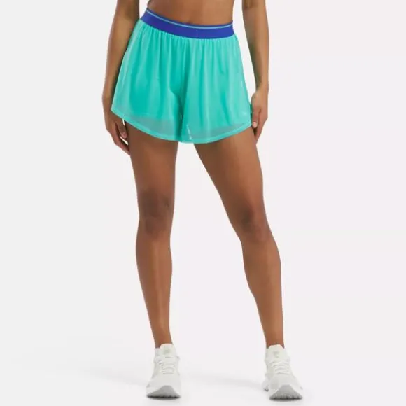 Shorts^Reebok Mesh Two-In-One Shorts UnleashedGreen