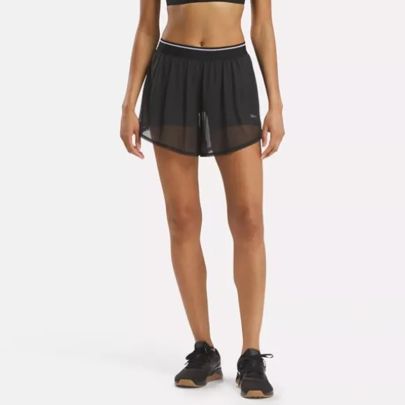 Shorts^Reebok Mesh Two-In-One Shorts Black