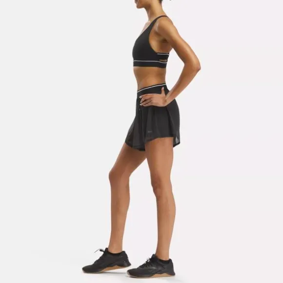 Shorts^Reebok Mesh Two-In-One Shorts Black