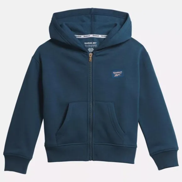 Little Kids' Clothing (sizes 4-6x) | Little Kids' Shoes (sizes 10.5k-3)^Reebok Patch Core Hoodie - Little Kids TealBlue