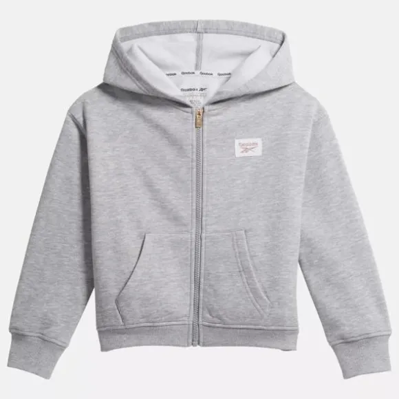 Little Kids' Clothing (sizes 4-6x) | Little Kids' Shoes (sizes 10.5k-3)^Reebok Patch Core Hoodie - Little Kids LIGHTGREYHEATHER