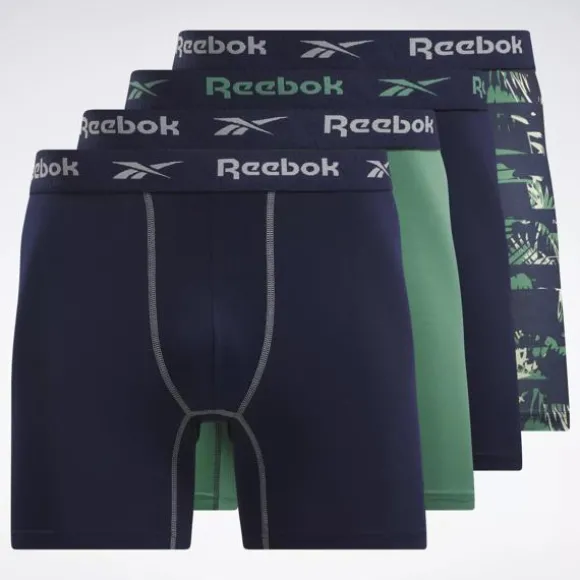 Underwear^Reebok Performance Boxer Briefs 4 Pack Assorted