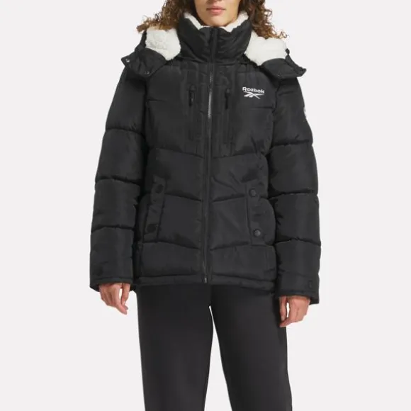 Jackets^Reebok Puffer Jacket Black