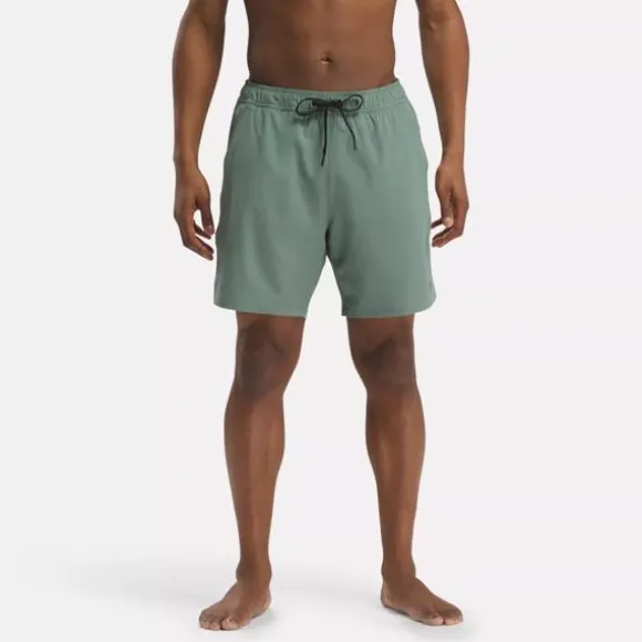 Swimwear^Reebok 7" Core Volley Swim Trunks TrekGreen