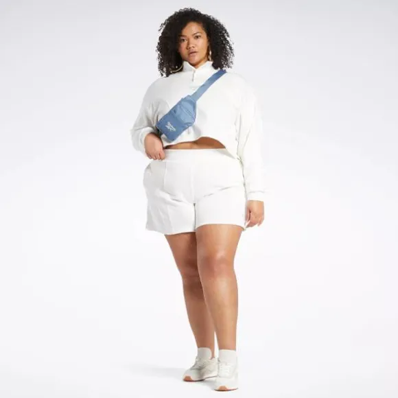 Plus Size (1x-4x) | Shorts^Reebok Classics Varsity High-Rise Rib Shorts (Plus Size) Chalk