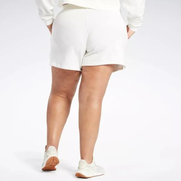 Plus Size (1x-4x) | Shorts^Reebok Classics Varsity High-Rise Rib Shorts (Plus Size) Chalk