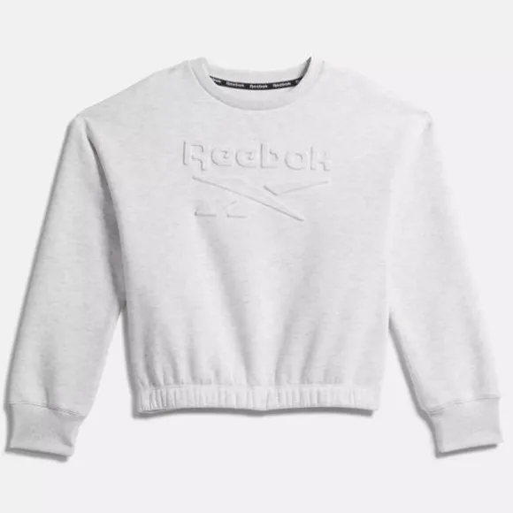 Big Kids' Shoes (sizes 3.5-7) | Big Kids' Clothing (sizes 7-xl)^Reebok Embossed Sweatshirt - Big Kids OatmealHeather