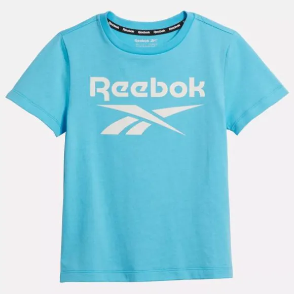 Little Kids' Clothing (sizes 4-7) | Little Kids' Shoes (sizes 10.5k-3)^Reebok ID Big Logo Tee - Little Kids BoldCyan