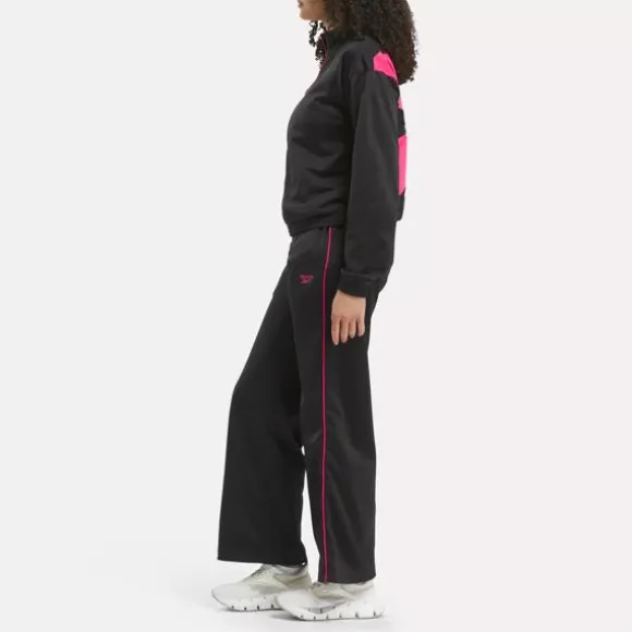Jackets^Reebok Identity Back Vector Tricot Track Jacket Black/BoldPink